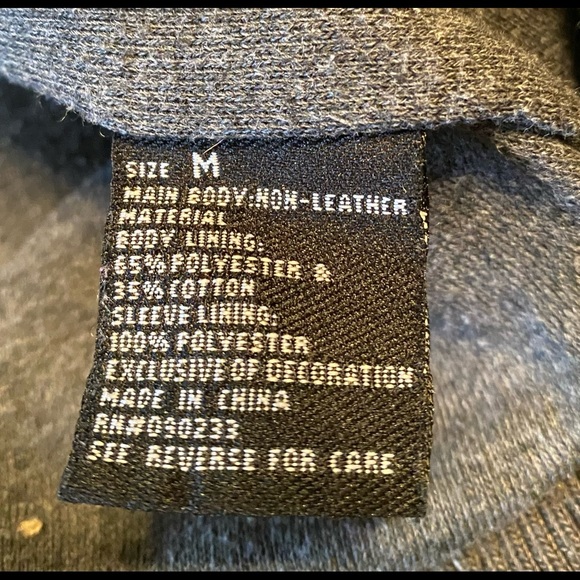 Vegan leather mens size M jacket - Picture 5 of 8